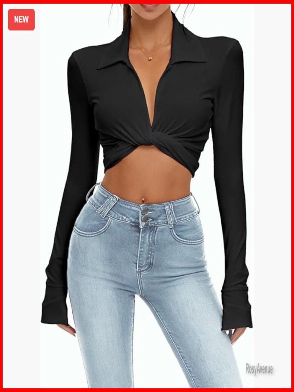 Sexy Crop Top Bell Sleeve Wrap Blouse Cardigan V Neck Going Out Tops